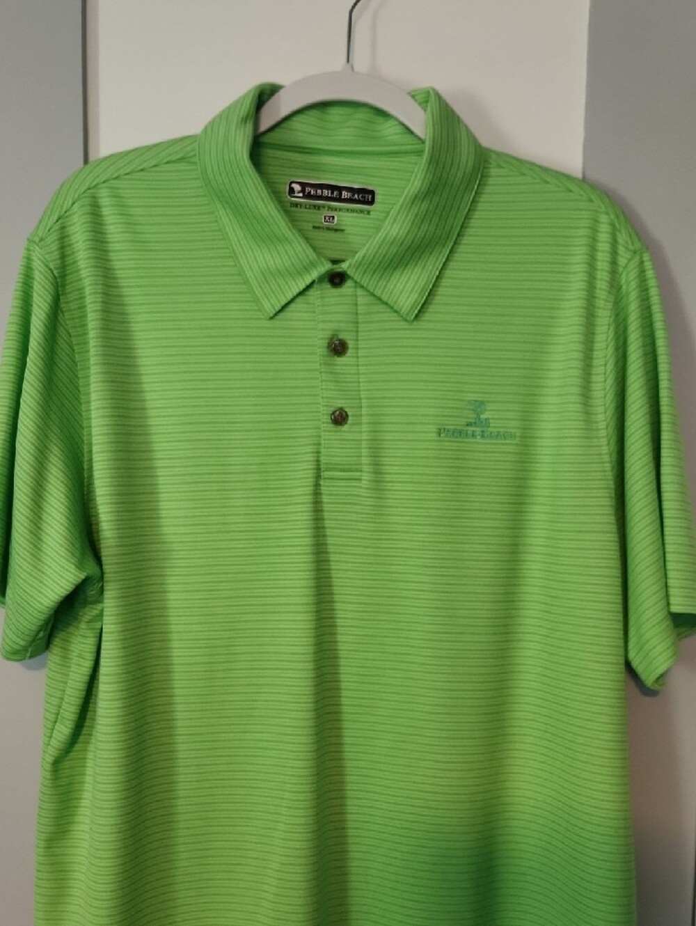 Pebble Beach Men's Lime Green Polo Shirt, size XL